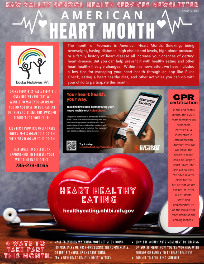 graphic for February nurse's newsletter